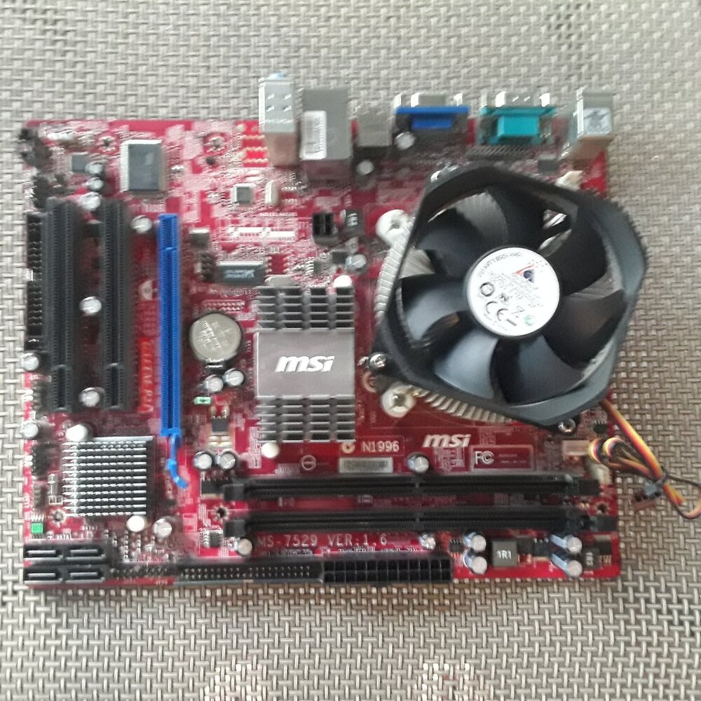 MSI N1996 Motherboard.No Cables,  No Ram, Processor but I'm not sure what kind